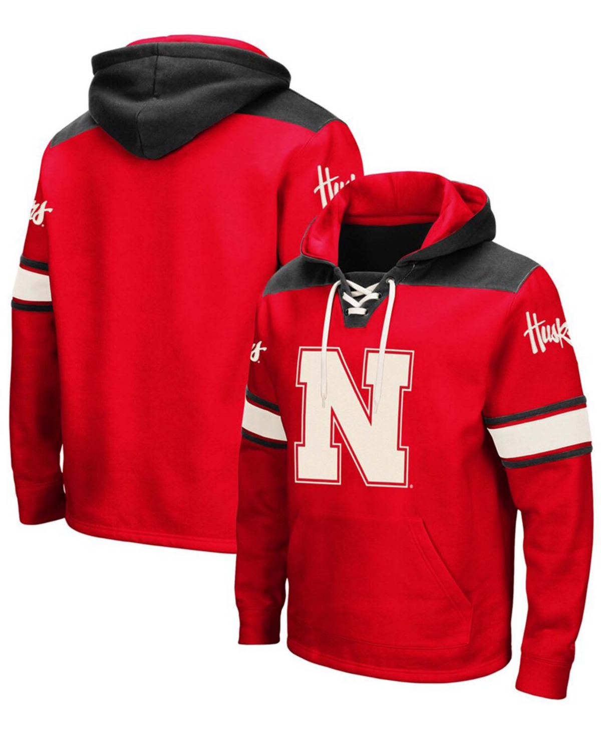 Shop Colosseum Men's Scarlet Nebraska Huskers 2.0 Lace-up Pullover Hoodie