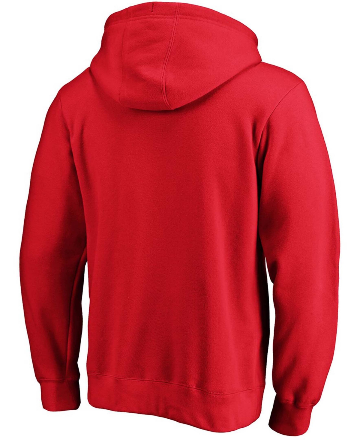 Shop Fanatics Men's Red Atlanta Braves Official Logo Pullover Hoodie