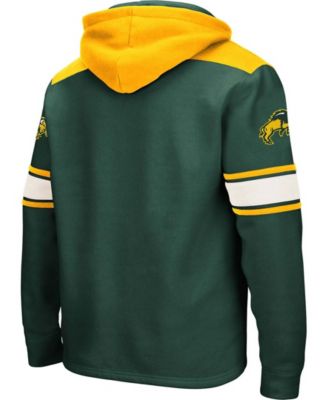 Men's Green NDSU Bison 2.0 Lace-Up Logo Pullover Hoodie