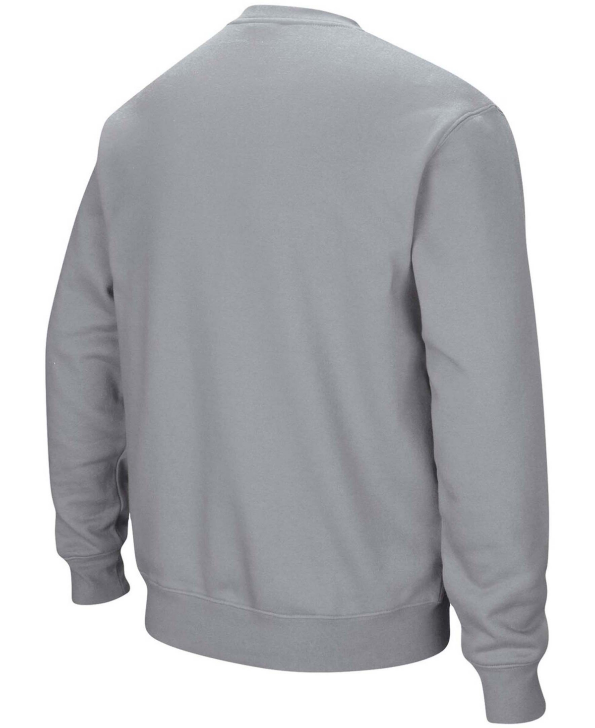 Shop Colosseum Men's Heathered Gray Ndsu Bison Arch Logo Tackle Twill Pullover Sweatshirt In Heather Gray