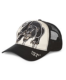 Men's Rhinestone Panther Trucker Hat