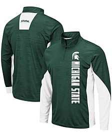 Men's Green Michigan State Spartans Bart Windshirt Quarter-Zip Pullover Jacket
