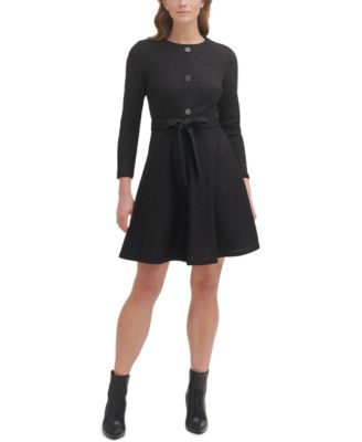 DKNY - Metallic Fit & Flare Dress