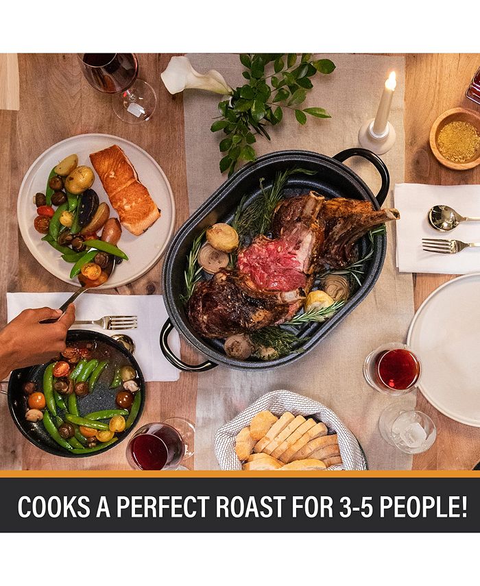 Granite Stone Diamond Granite Stone Oval Roaster Pan, 16” Ultra