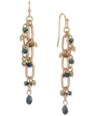 Style & Co Link & Shaky Bead Linear Drop Earrings, Created for Macy's ...