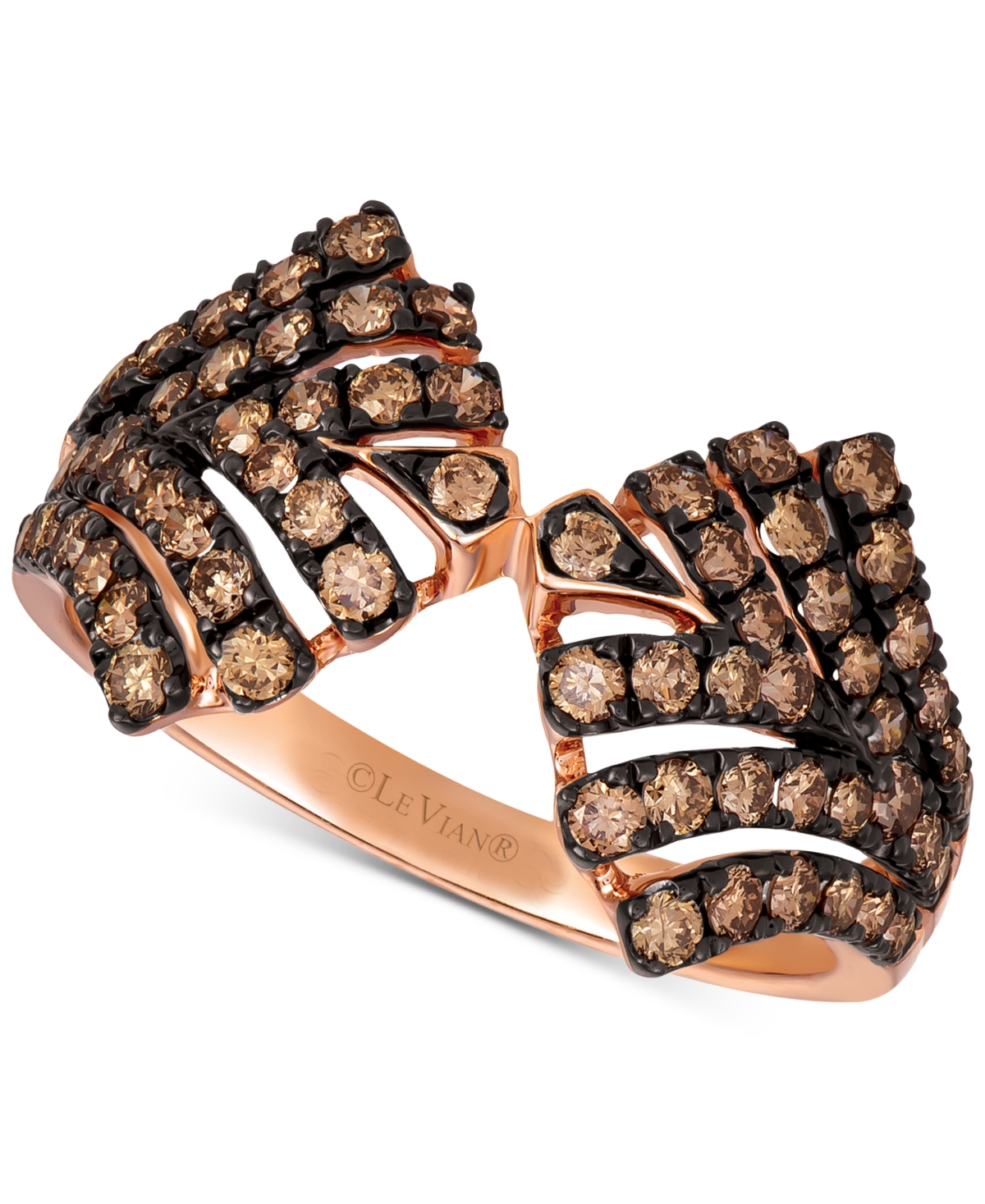 Le Vian Chocolatier Chocolate Diamond Statement Ring (3/4 ct. t.w.) in 14k Rose Gold