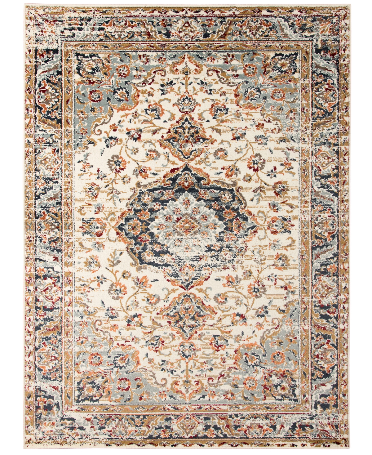 Shop Amer Rugs Allure Alein 5'1" X 7'6" Area Rug In Ivory,navy