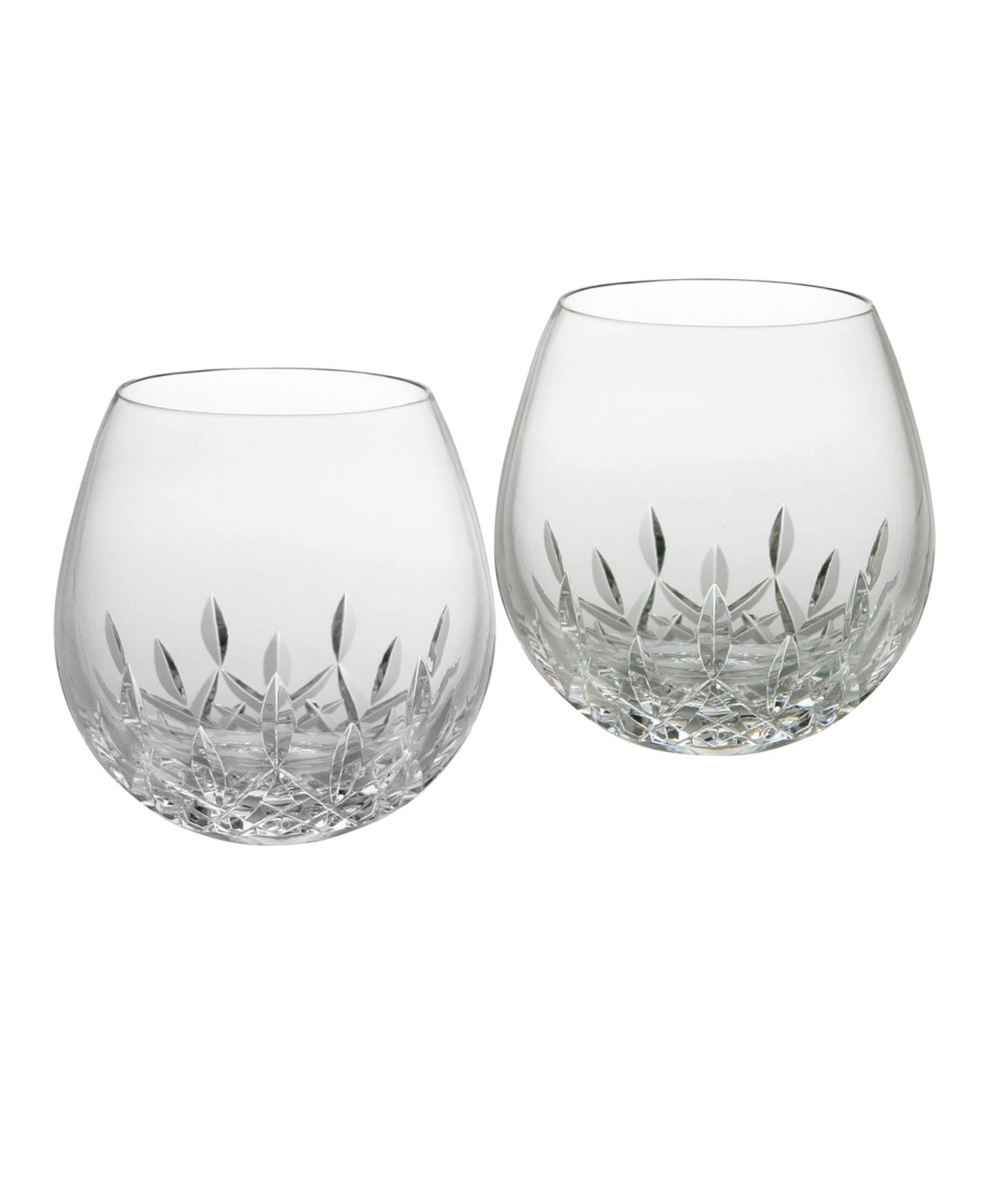 Waterford Stemware Lismore Nouveau Stemless Light Red Wine Glasses, Set Of 2 In Clear