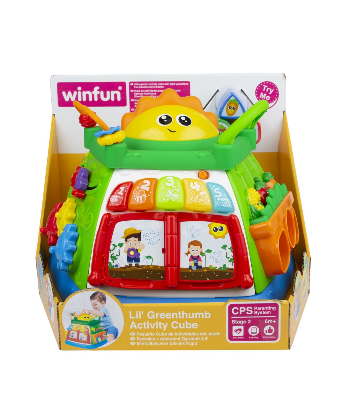 Winfun Babies' Lil Green Thumb Activity Cube In Multi