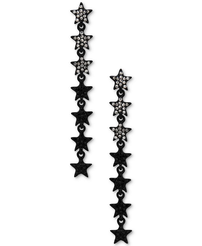 DKNY BlackTone Pavé Star Linear Drop Earrings Macy's