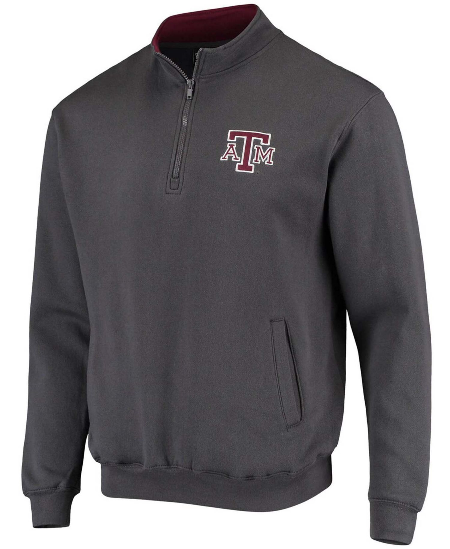 Men's Charcoal Texas A&M Aggies Tortugas Logo Quarter-Zip Jacket