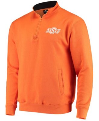 Men's Orange Oklahoma State Cowboys Tortugas Logo Quarter-Zip Jacket