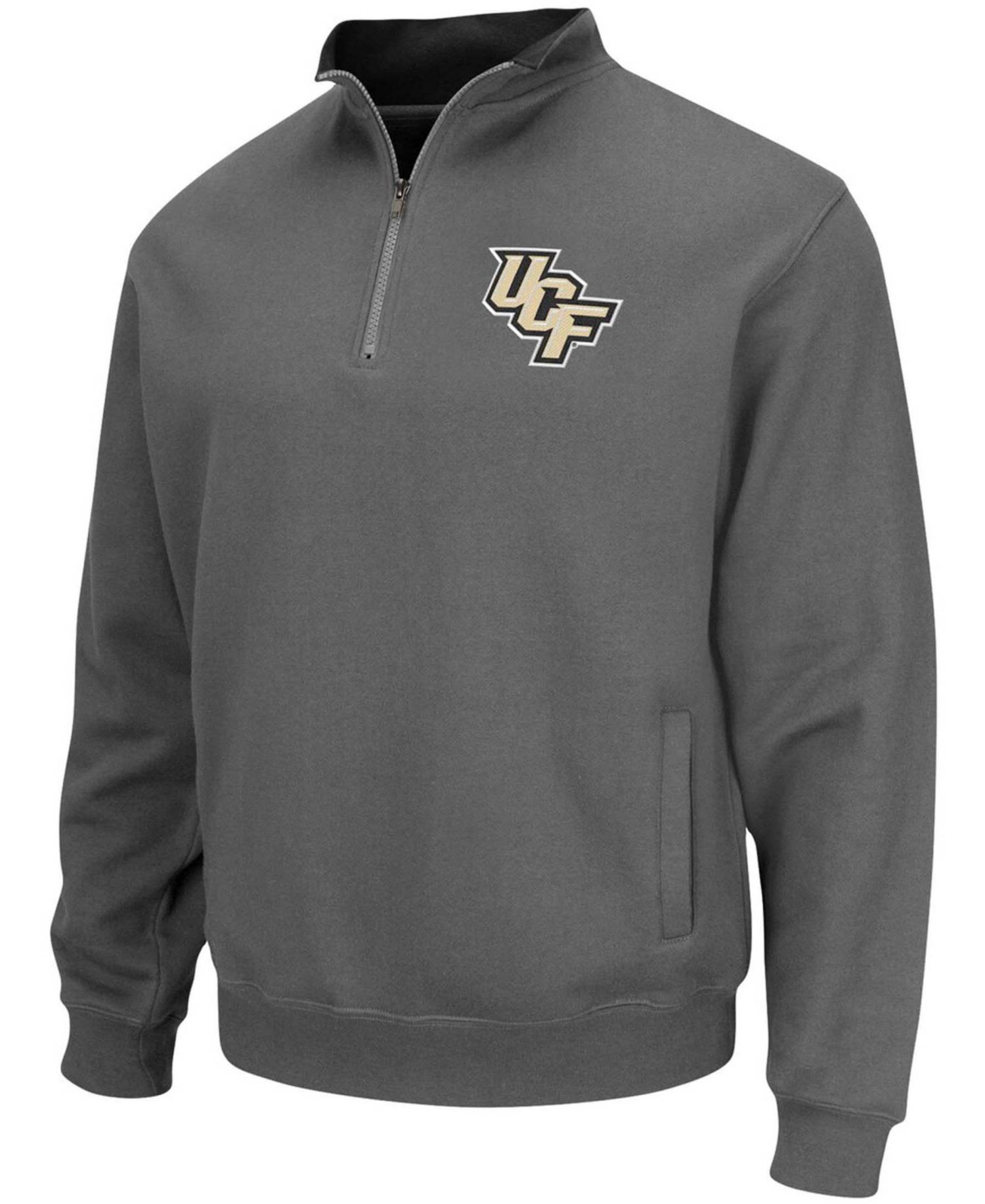 Charcoal Men's UCF Knights Tortugas Logo Quarter-Zip Pullover Jacket