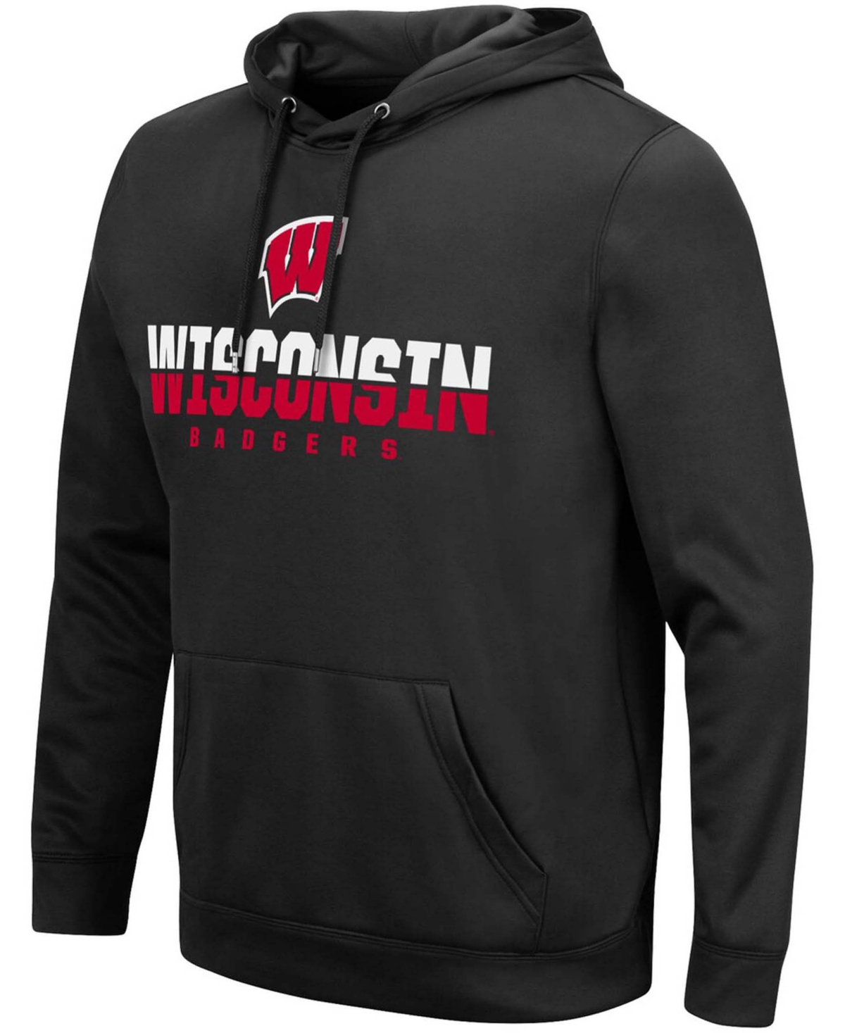 Colosseum Men's Wisconsin Badgers Lantern Pullover Hoodie In Black