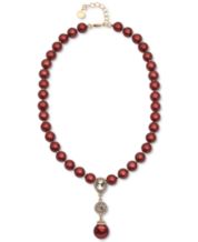 Macys top red necklace