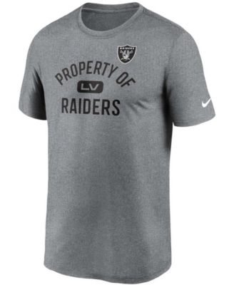 Men's Heather Charcoal Las Vegas Raiders Property Of Legend Performance T-shirt