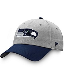 Men's Heather Gray, College Navy Seattle Seahawks Two-Tone Snapback Hat