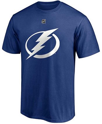 Men's Fanatics Branded Andrei Vasilevskiy Blue Tampa Bay Lightning  Authentic Stack Name & Number T-Shirt