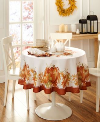Autumn Pumpkin Grove Fall 70" Round Tablecloth
