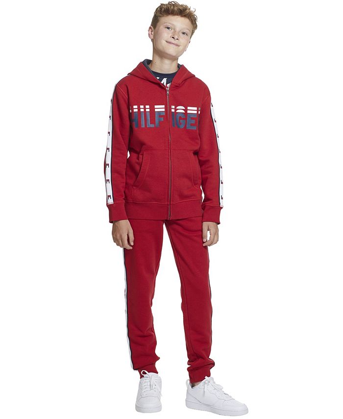 Tommy Hilfiger Little Boys Flag Tape Zip-Up Hoodie - Macy's