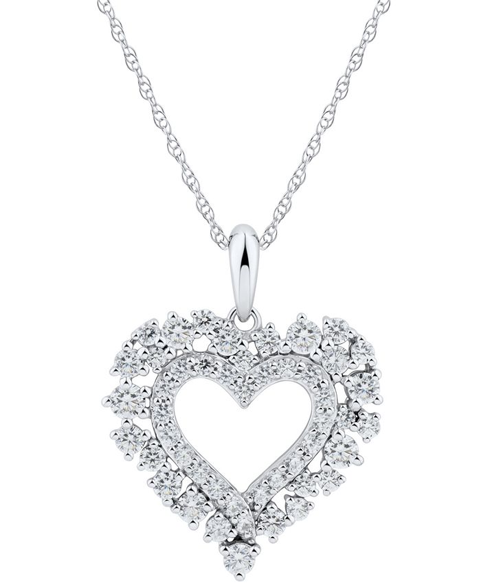 Macy's heart pendant best sale necklace