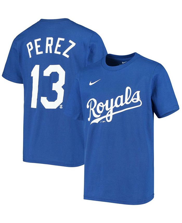 Nike Big Boys Salvador Perez Royal Kansas City Royals Player Name and  Number T-shirt - Macy's