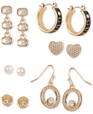 6-Pc. Set Crystal & Imitation Pearl Earrings