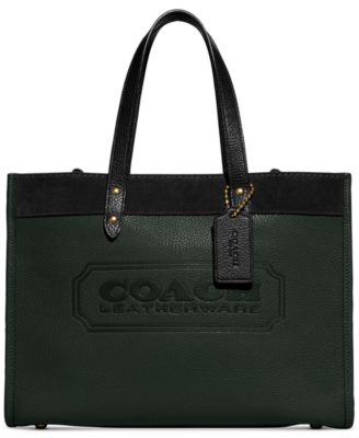 Field Tote 30 Coach Badge In Colorblocked Mixed Leather  