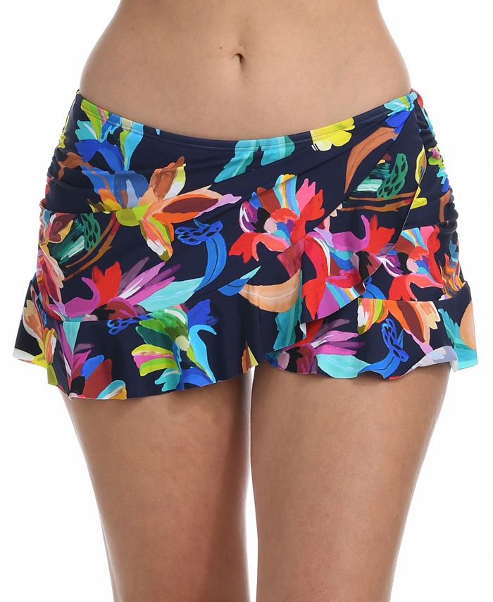 La Blanca Ruffled Crossover Swim Skirt Macy's