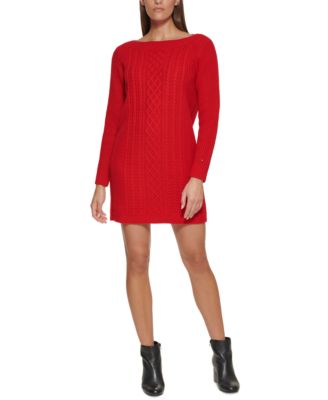 tommy hilfiger cable knit sweater dress