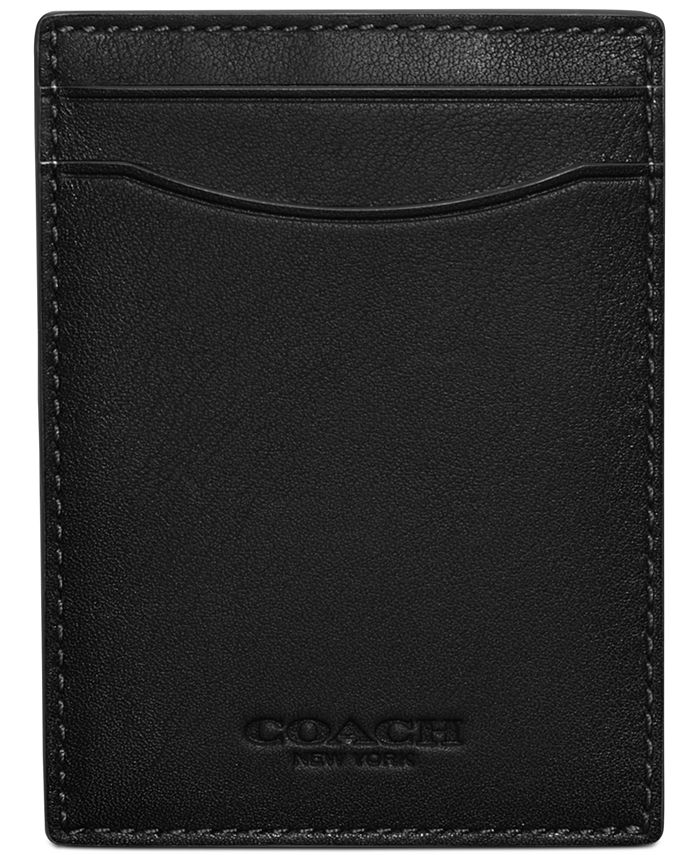 COACH Card Case With Logo in Black