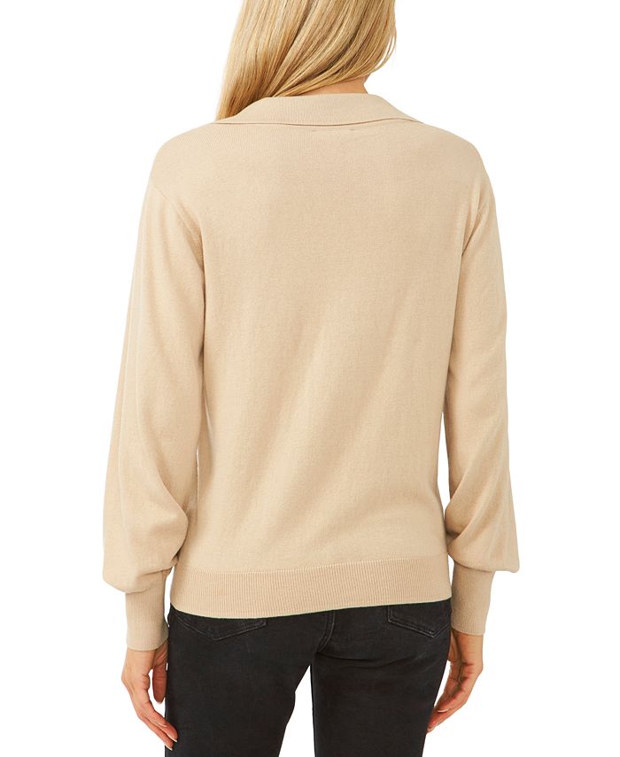 Riley & Rae V-Neck Polo Sweater & Reviews - Sweaters - Women - Macy's