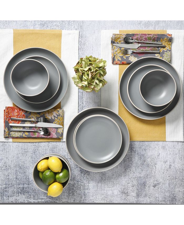 Gibson Home Rockaway 12Piece Dinnerware Set, Service for 4 Macy's