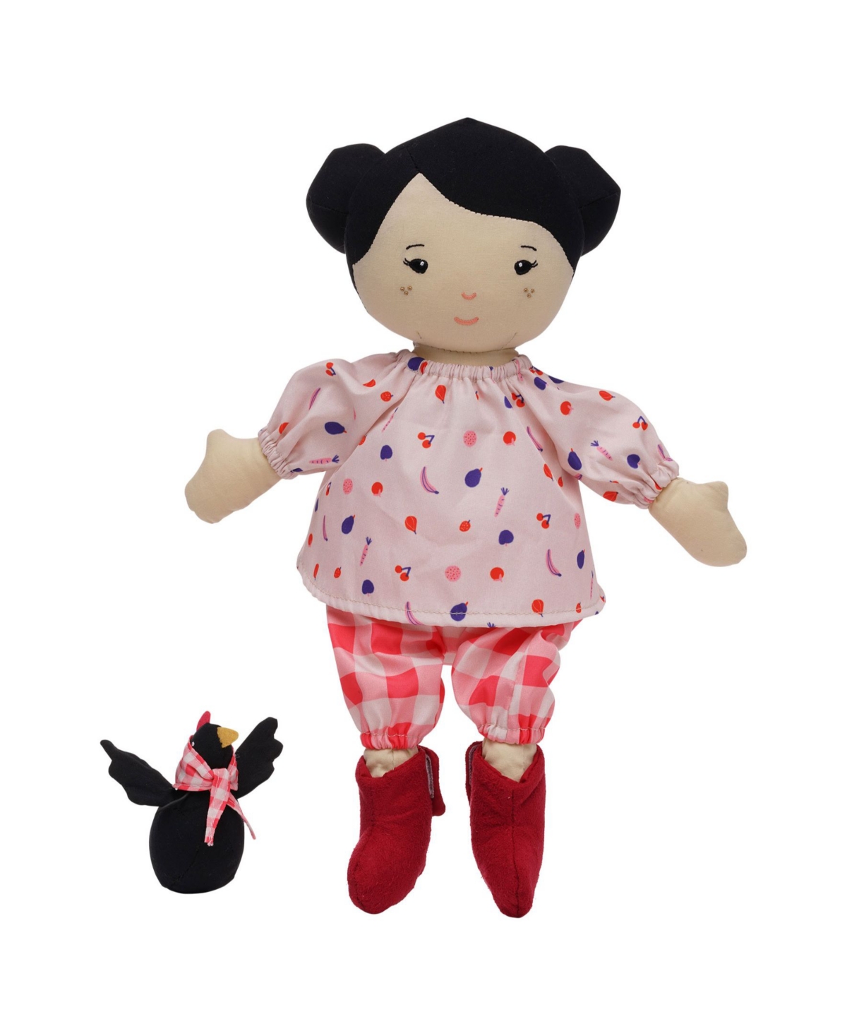 Manhattan Toy Company Playmate Friends Nico Doll With Mini Rooster Stuffed Animal In Multi
