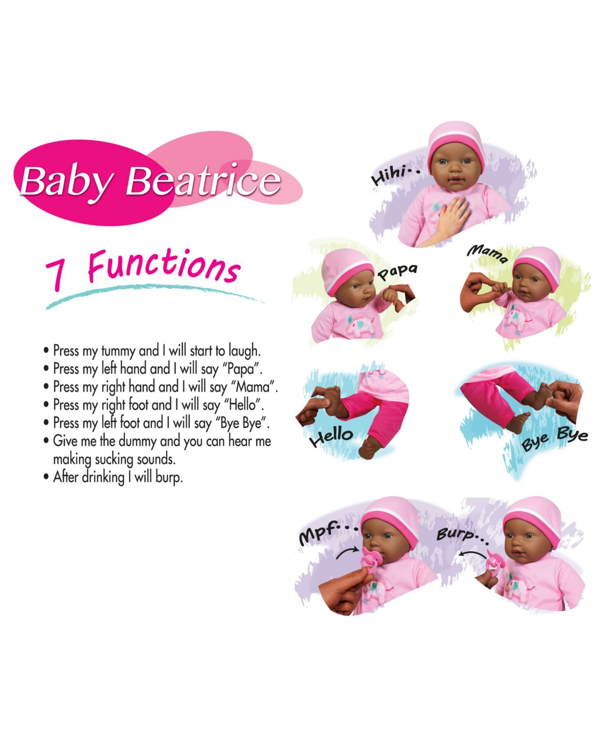Shop Lissi Dolls Baby Beatrice Interactive African American Baby Doll, Set Of 3 In Multi