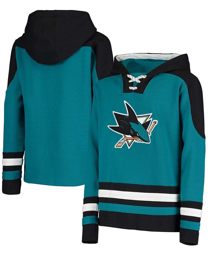 NHL San Jose Sharks Girls' Poly Fleece Hooded Sweatshirt - XS