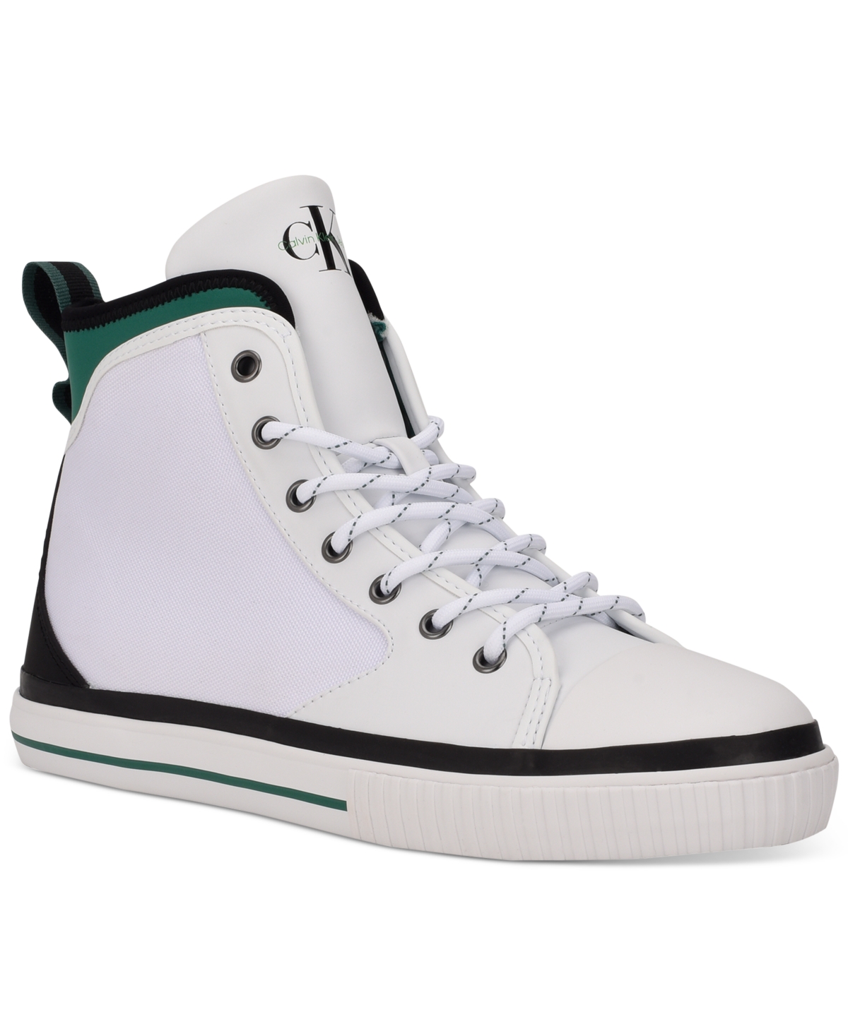 Calvin Klein Men's Fiza High-top Sneakers Men's Shoes In White 