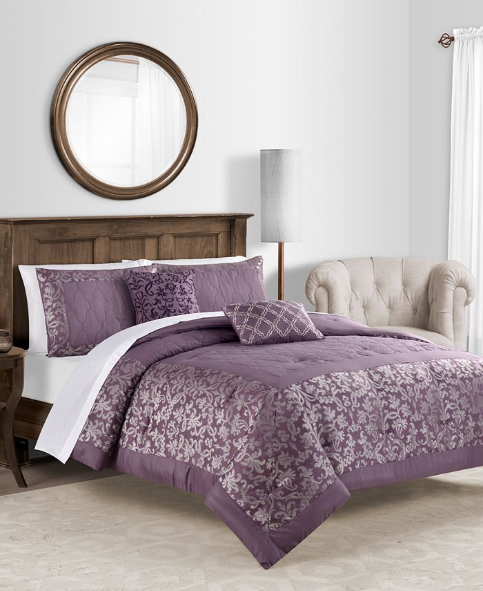 Sunham Skylar Purple 9Pc. California King Comforter Set Macy's