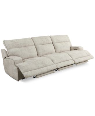 Sebaston 3-Pc. Fabric Sofa with 3 Power Motion Recliners, Created for Macy's