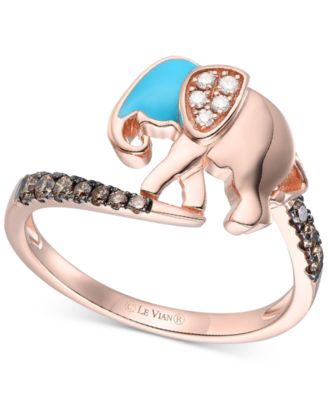 rose gold elephant ring