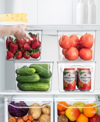 Large Plastic Storage Bins with Lids - for Kitchen Organization, Pantry/Storage Organizers, Fridge Organizer - Clear Storage Bins (4 pack)