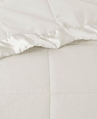 Cambria Oversized Down Alternative Satin Trim Blanket, Full/Queen