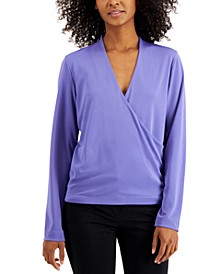 Faux-Wrap Top, Created for Macy's