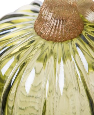 Glitzhome Crackle Short Pumpkin, Set of 2