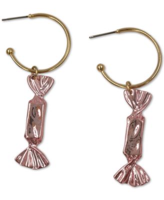 Photo 1 of INC International Concepts Two-Tone Candy Charm C-Hoop Earrings, 