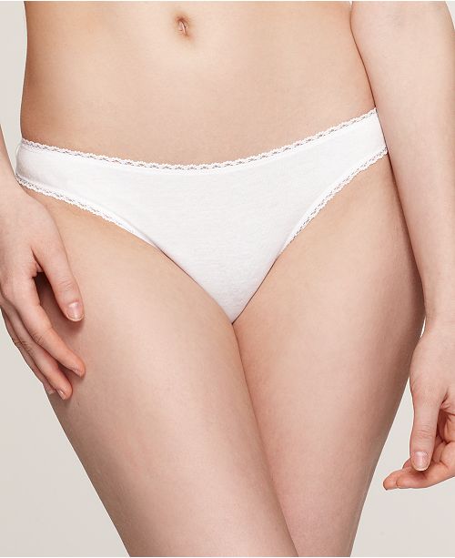 Charter Club Pretty Cotton Thong, Created for Macy's & Reviews Bras