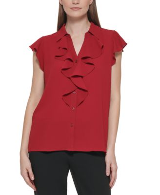 macy's calvin klein petite tops