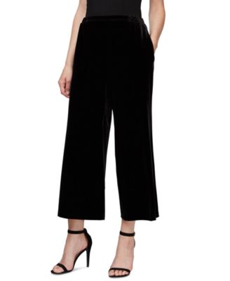 Alex Evenings - Wide Leg Cropped Velvet Pants
