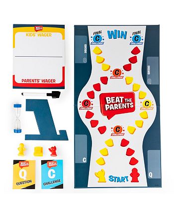Exclusive with 25 Bonus Cards for Ages 6 and up Kids Vs Parents Beat The Parents Classic Family Trivia Game 