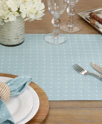 Table Runner with Stitched Line Design, 54" x 16"